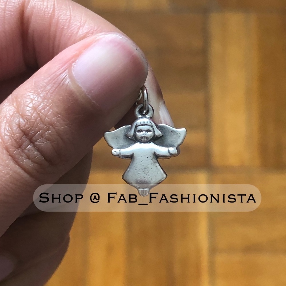 James Avery Retired Angel Charm Sterling Silver